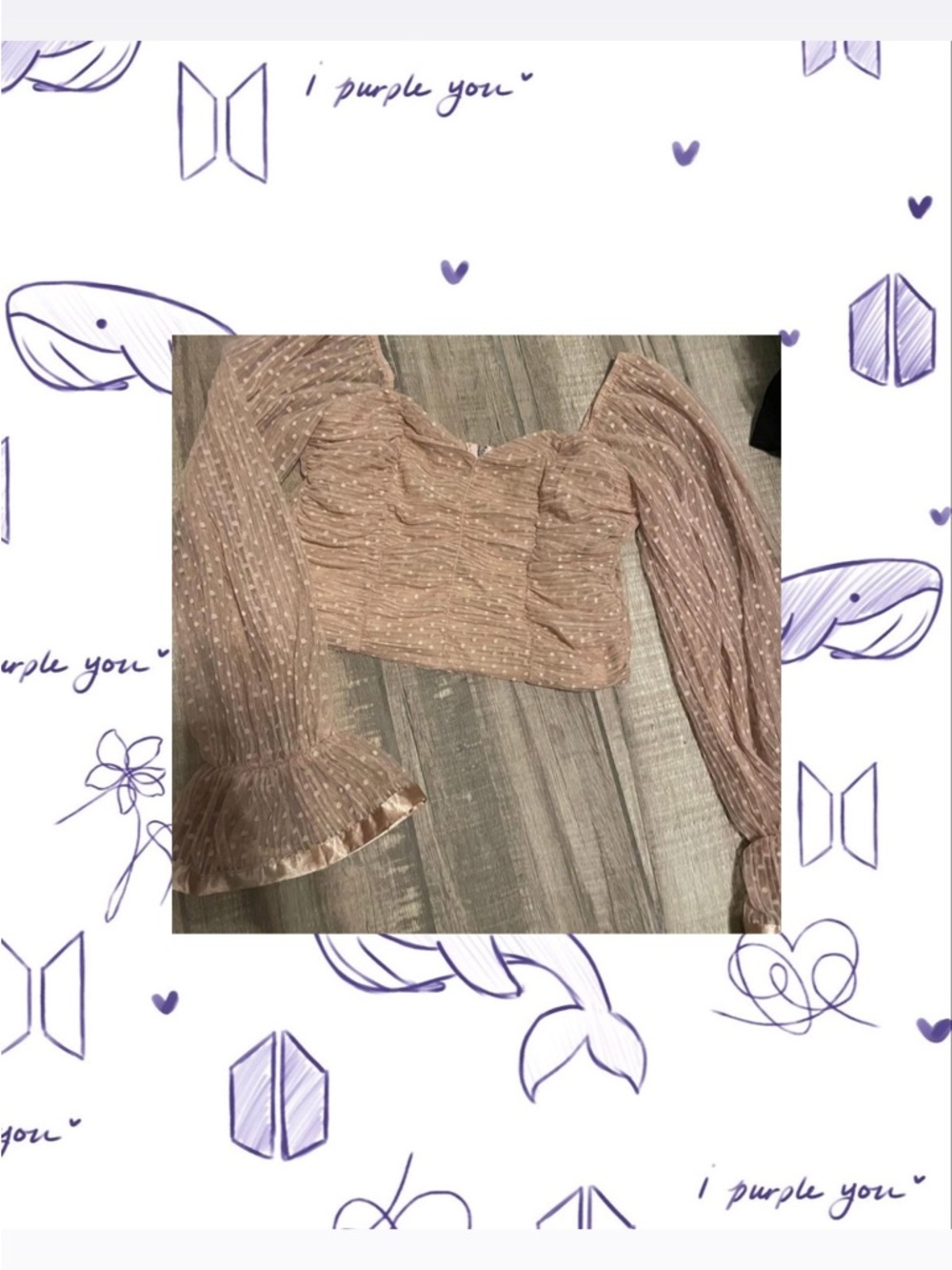 Women's Blouson Sleeve Square Neck Pink Crop Top